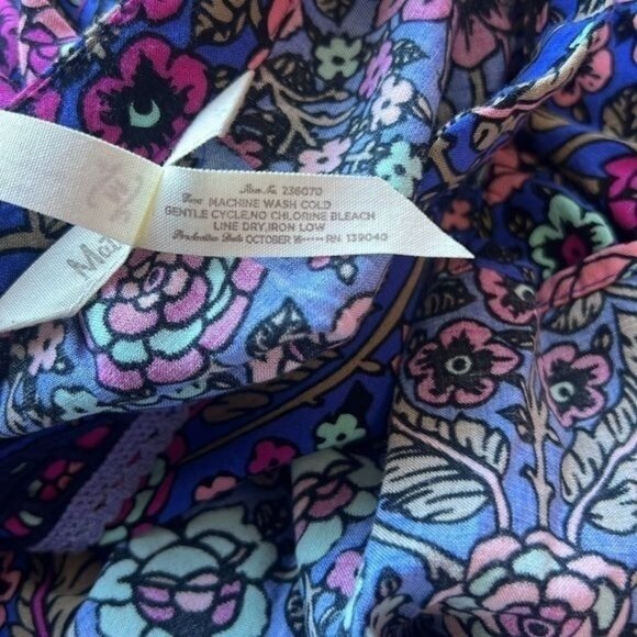 Matilda Jane Dress Womens M Multicolor Floral Long Sleeve Shift Pockets Rayon - Picture 11 of 14